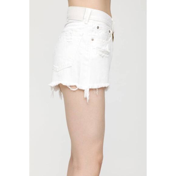 MOUSSY Montclair High Rise Shorts White Distressed 540FSC11-2580 Size 29 NEW NWT - Picture 6 of 8